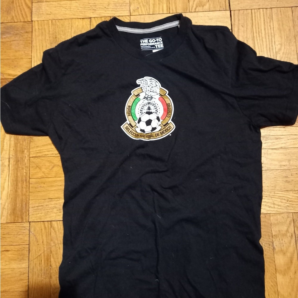 adidas Black Tee with Colorful Emblem